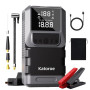Booster Batterie avec Compresseur, 6000A Démarreur Batterie Voiture, 150PSI Gonfleur de Pneus, 12V Jump Starter, 10L Gaz ou 10L