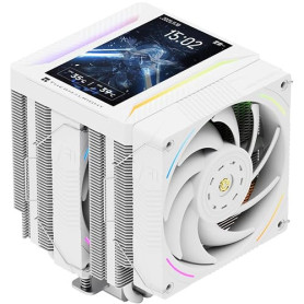 Thermalright Peerless Assassin 120 Vision MAX ARGB White CPU Cooler, PC Heatsink, écran d'affichage magnétique de 5" avec résolu