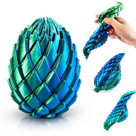 Dubydu Œuf Fidget 3D Imprimé Dragon Egg, Effet Liquide Morphslime Antistress, Jouet Sensoriel Rotatif, Balle Anti Stress pour Co