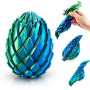 Dubydu Œuf Fidget 3D Imprimé Dragon Egg, Effet Liquide Morphslime Antistress, Jouet Sensoriel Rotatif, Balle Anti Stress pour Co