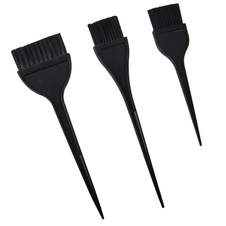 WOLMIK Lot de 3 pinceaux de coloration cheveux, brosse de teinture cheveu, outils applicateurs, pour la coloration des cheveux