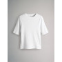THE SET Femme T-Shirt côtelé à Manches mi-Longues, Lot de 5 | Coupe standard