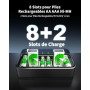 EBL Chargeur de Piles AA AAA 9V NiMH NiCD, PD 20W Chargeur Piles Universel | Rapide Charge, 2 Sortie USB C et Micro USB pour Cha