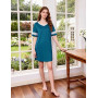 Bresdk Chemise de Nuit Femme Coton Col V Manches Courtes Évasée | Robe de Nuit Femme Été en coupe évasée pour nuits d’été, révei