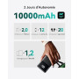 INIU 10000mAh Batterie Externe, Slim 22.5W Charge Rapide Voyage Power Bank | Câble USB C Amovible, Autorisé en Avion, Essentiels