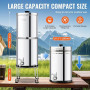 VEVOR Système de Filtration d'Eau par Gravité 8,5 L, Filtre à Eau par Gravité Réduction du Plomb et jusqu'à 99% du Chlore, en In