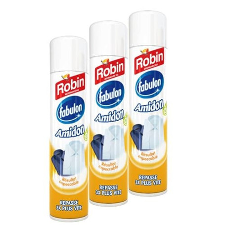 FABULON Lot de 3 Aérosols Amidon 400 ml Spécial Repassage