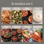 Ninja CRISPi DualZone Air fryer en verre 2 paniers, 8 modes de cuisson, cuisson simultanée de deux aliments, contenants en verre