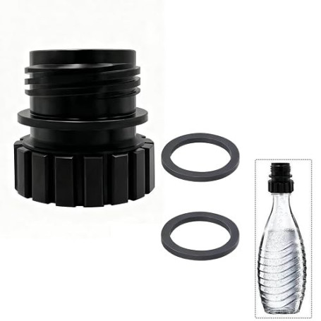 ZY-otu Adaptateur pour bouteille en verre Sodastream, compatible avec Crystal 0,7 L & Terra, Quick Connect