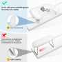 LIONVISON Repose Main Ongles avec Support Téléphone 360° PU Cuir Blanc | Repose Main Ergonomique Avec Support Téléphone Rotatif 