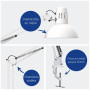 MAUL lampe de bureau MAULstudy en métal | Lampe LED professionnelle | Lampe à pince flexible pour le bureau, le salon et l'ateli