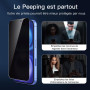 NEW'C Verre Trempé pour iPhone 16 Anti-Espion, Protection Écran + Caméra | Outil inclus, Lot de 4, 2x vitres trempées + 2x prote