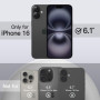 JETech Coque Silicone pour iPhone 16, Noir | Toucher Soyeux, Étui Housse Protection Antichoc, Résistant aux Rayures, Doublure en