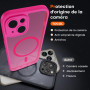 TOCOL Coque pour iPhone 13, Compatible avec MagSafe, Rose Vif | Anneau Magnétique Intégré, Protection de l'objectif Améliorée, R
