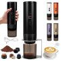 Qottmez Machine a Cafe Portable 3 en 1, Cafetiere Portable 90 ml, lot de 1 | pour Capsule et Café Moulu, pour Voyage, Camping, V