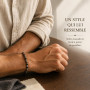 Lueaurra Bracelet Homme Pierres Naturelles Cadeau Homme Garçon | Cadeaux Homme Cadeau Anniversaire Homme Cadeau Noel Fete des Pe