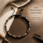Lueaurra Bracelet Homme Pierres Naturelles Cadeau Homme Garçon | Cadeaux Homme Cadeau Anniversaire Homme Cadeau Noel Fete des Pe