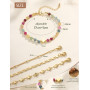JeweBella 4 Pièces Bracelet Femme Or/Argent Bohème Cœur Bracelet Pierre Naturelle Femme Bracelet Chaîne Serpent Ensemble Empilab
