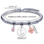 KJKJKJ Bracelet Lettre Initiale Prénom Pour Femme Argent Lettres A-Z Pendentif Bracelets Sœurs Amitié Collègue Fille Mamie Femme