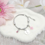 KJKJKJ Bracelet Lettre Initiale Prénom Pour Femme Argent Lettres A-Z Pendentif Bracelets Sœurs Amitié Collègue Fille Mamie Femme