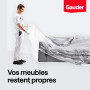 GAUDER Bâche de protection peinture, plastique (6 pièces, 4x5m, 120 m²) | Bâche plastique transparente et résistante pour travau
