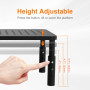 GRIFEMA GB1051 Rehausseur Écran PC Bureau, Hauteur Réglable | Élévateur Écran PC 3 Hauteurs, pour Moniteur, Ordinateur Portable 