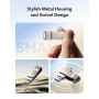 Lexar D40E Double Clé USB 3.2 Type-C, USB-A/C, 128 Go, Champagne Argent | clé USB-C Flash Drive Matériau métallique Pivotant Con