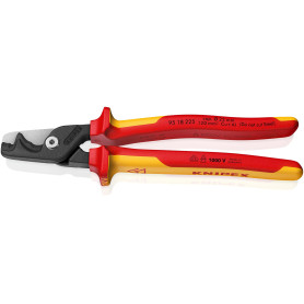 Knipex StepCut XL Coupe-câbles avec coupe par étapes poignée, 95 18 225 | Isolante bi-matière, certifiée VDE 225 mm