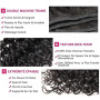 RICHAIR - Tissage Bresilien Boucle 8 Pouces(20.32cm),Tissages Cheveux Humain Lot 3 Pieces,Meches Bresiliennes Naturel Noir 50g/p