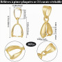 Beebeecraft 1 boîte 30 pièces Plaqué Or 24 carats Pendentif Pinces Bélières | Pic à Glace Pince Pince Bélière Fermoirs Connecteu