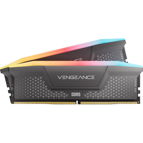 CORSAIR Vengeance RGB RS DDR5 32Go (2x16Go) Jusqu'à 6000MHz AMD Intel RAM | Mémoire pour Ordinateur de Bureau, Compatible AMD EX