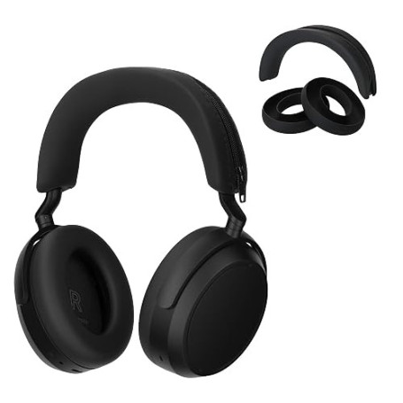 kwmobile Housse Bandeau et Coque Coussinet Compatible avec Sennheiser Momentum 4 Wireless - Protection Silicone Bandeau et Couss