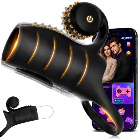 Anneau Vibrant Pénis Clitoridienne Sextoyse Couple Plaisir 4en1 Anneau Penien - Anneau Homme Sextoyse Femme Clitoridienne 9Mode