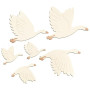 6 Pièces Décorations Muraux pour Chambre d'Enfant Cygne, Sticker Mural Enfants Bebe, Ensemble DIY Bois avec Adhésifs Forts, Déco
