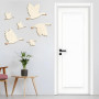 6 Pièces Décorations Muraux pour Chambre d'Enfant Cygne, Sticker Mural Enfants Bebe, Ensemble DIY Bois avec Adhésifs Forts, Déco
