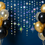 Guirlande Etoile Irisée 52ft Papier Mariage Anniversaire,Décoration Aïd | Guirlande etoile en papier, 52ft, cercles et points ir