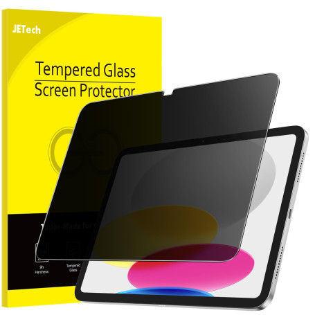 JETech Verre Trempé Anti-Espion pour iPad (A16) 11e/10e Gén, Lot de 1 | Pour 2025/2022 Modèle, 9H Protection D'écran