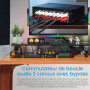 Douk Audio L3 3-Canal Loop Switcher Sélecteur Audio Boîte Double VU-mètre Splitter avec Télécommande IR