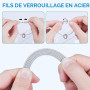 Teskyer 8 Pièces Porte Étiquette Bagage de Croisière, Imperméable à l'Eau, Transparent, Durable, avec Zip Seal, Boucles en Acier