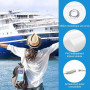 Teskyer 8 Pièces Porte Étiquette Bagage de Croisière, Imperméable à l'Eau, Transparent, Durable, avec Zip Seal, Boucles en Acier