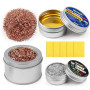 BEEYUIHF Nettoyant de Pointe de fer Kit de Contient 1 Flux de pâte à souder/1 Nettoyant pour panne de soudure/1 Support de Fer à