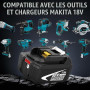 2 × Rechange pour Makita Batterie 18V 5.5Ah | Compatibles Modèles BL1860B BL1860 BL1850B BL1850 BL1845 BL1840B BL1830B BL1830 av