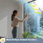 Film Fenêtre Intimité 100x500cm Film Miroir sans-Gêne pour Maison et Bureau | Protection Solaire et Isolation Thermique Auto-adh