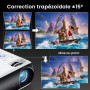 HAPPRUN Vidéoprojecteur Native 1080P avec Bluetooth 5.1 et Son Stéréo Hi‑FI | 4K Compatible・3 Montagearten・200 Zoll・Installation