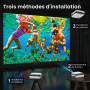 HAPPRUN Vidéoprojecteur Native 1080P avec Bluetooth 5.1 et Son Stéréo Hi‑FI | 4K Compatible・3 Montagearten・200 Zoll・Installation