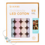 GuirLED - Guirlande lumineuse boules coton LED USB - Veilleuse bébé 2h - Adaptateur secteur double USB 2A inclus - 3 intensités 