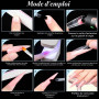 MELLIEX 152 Pièces Capsule Popit Ongle Kit, 5 Styles 15 Tailles Réutilisables Formes à Ongles en Polygel pour Mains & Pieds Débu