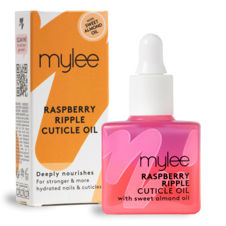 Mylee Huile pour Cuticules Raspberry Ripple 10ml – Formule Biphasée | Nourrissante à Base d’Huiles d’Amande Douce, de Macadamia 