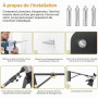 Hanured Bras de Fixation Mural Triangulaire 43-100 cm, Support Rotatif à 180 degrés, Support Mural Bras de Fixation Triangle pou