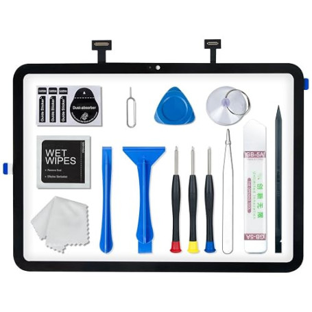 Pinsinholy Pour iPad 10 (10e génération) 2022, écran 10,9", verre tactile de rechange pour 10e génération A2696 A2757 A2777 avec